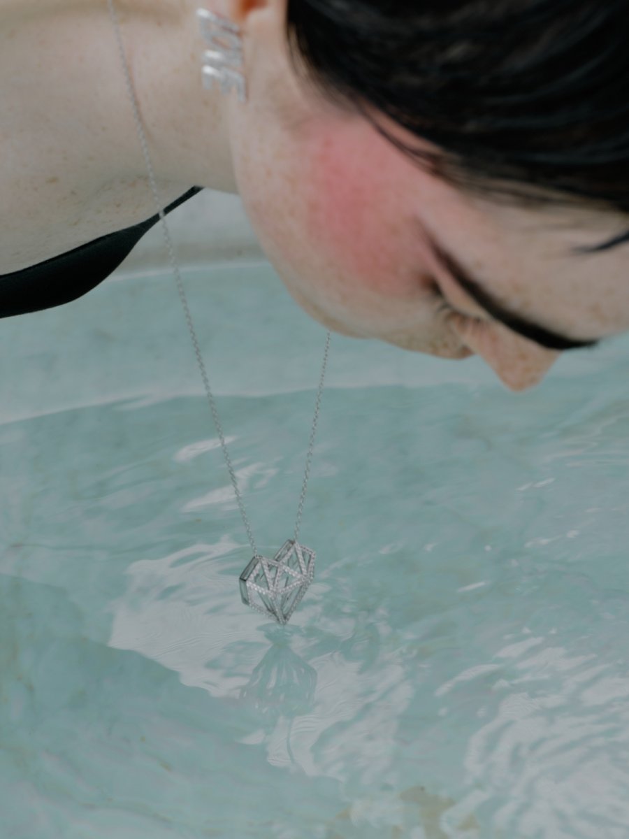 画像12: ORIGAMI HEART pendant top (12)