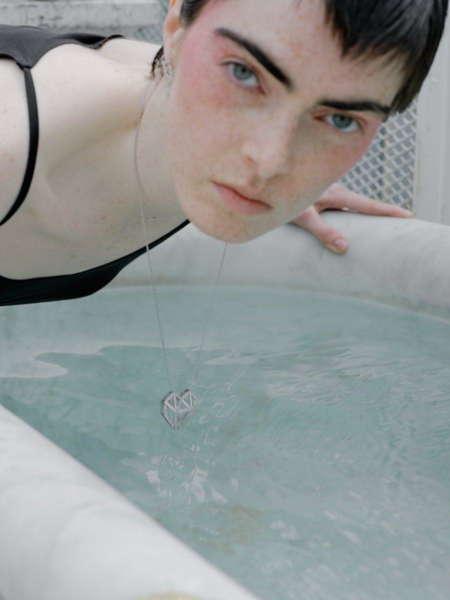 画像13: ORIGAMI HEART pendant top (13)