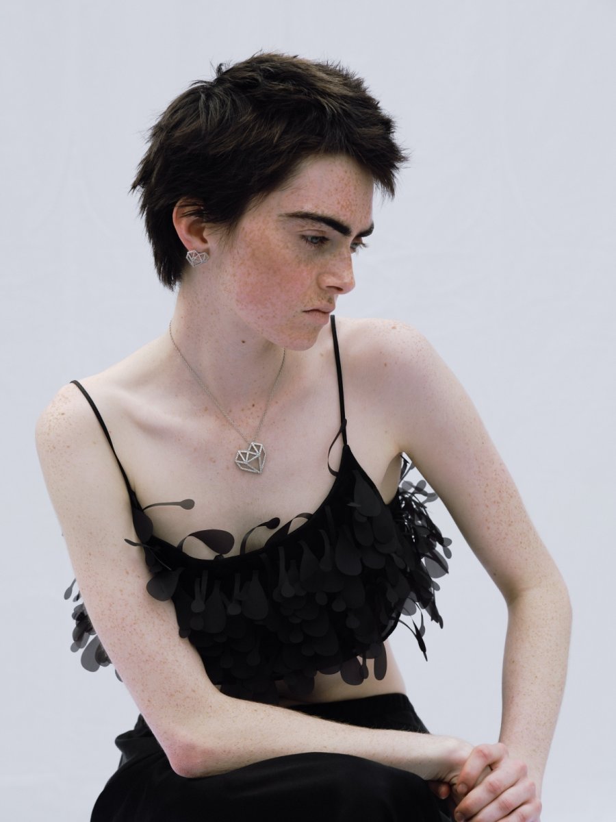 画像8: ORIGAMI HEART pendant top (8)