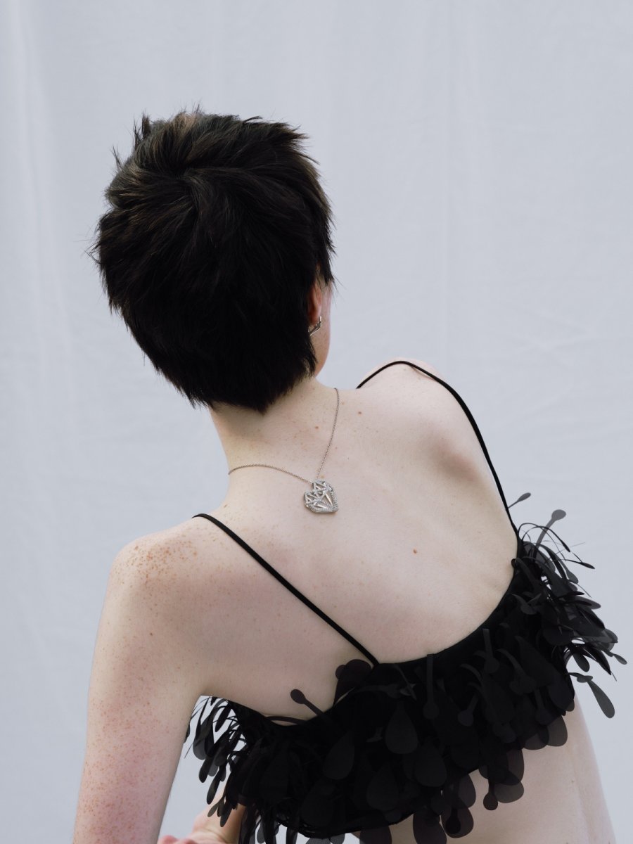 画像9: ORIGAMI HEART pendant top (9)